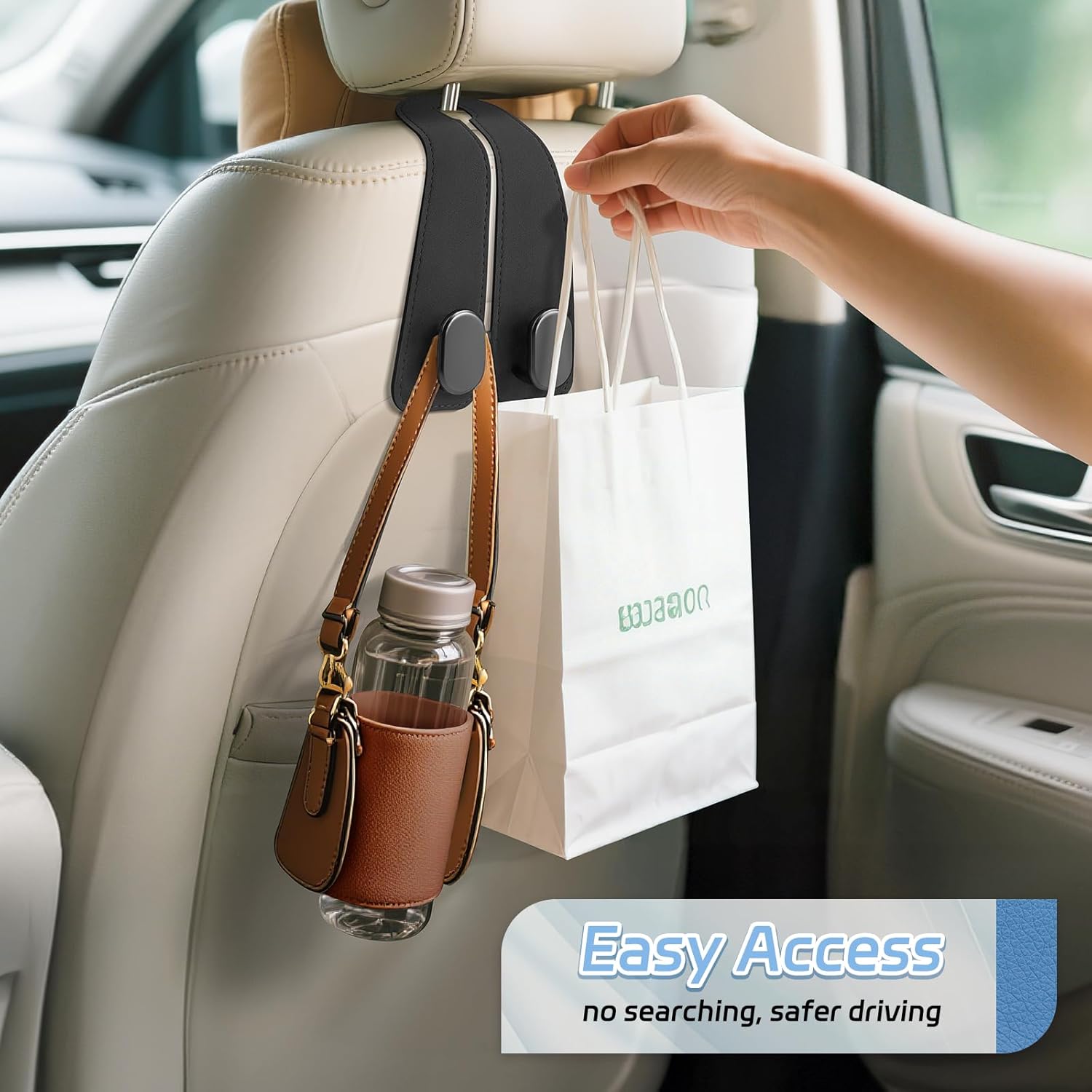 Infinix Car Seat Headrest Hook Heavy-Duty Organizer Pack of 2